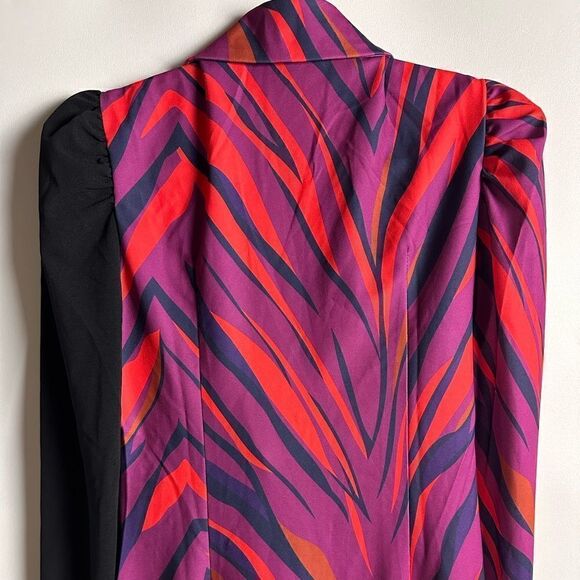 Color block  button down midi dress - Picture 10 of 13